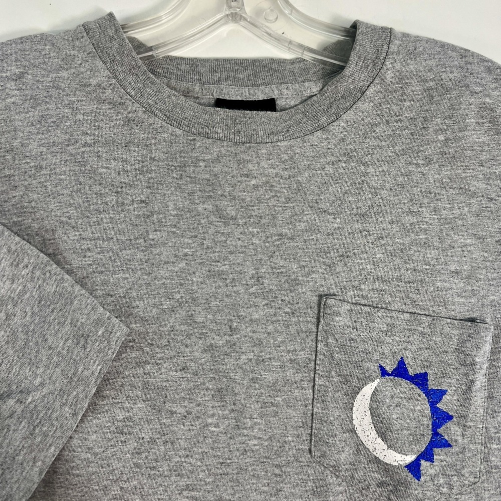 Marlboro 1990s Crescent Moon Sun Shirt Mens XL Gray Pocket Tee Graphic Made USA